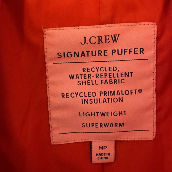 Like new !!!! J crew pink puffer - Picture 2 of 8